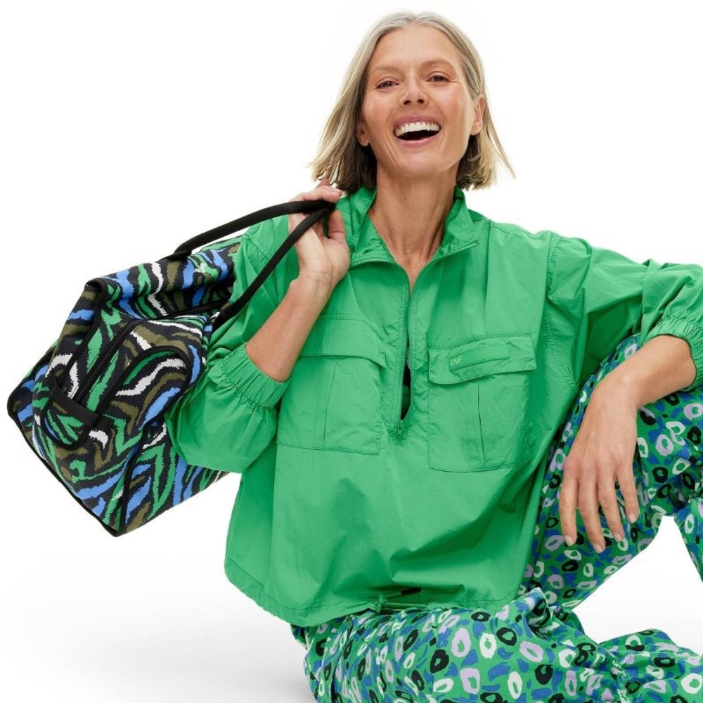 DVF Women's Nylon Packable Long Sleeve Half Zip Jacket - Picture 2 of 6